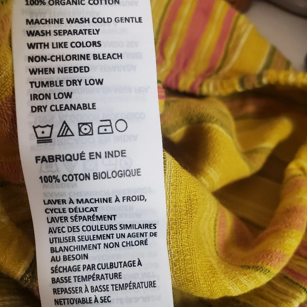 Prana Women's Large Little Palm Cami Smocked Tie Hem Tank Top Leapfrog New Tags. - Picture 7 of 7